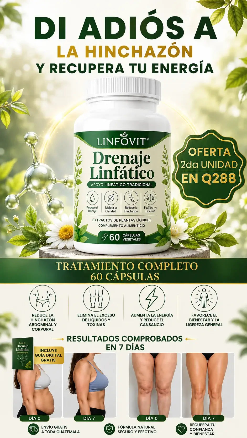 Linfovit™ x60 | Soporte Metabólico Contra Líquidos Retenidos 🌿