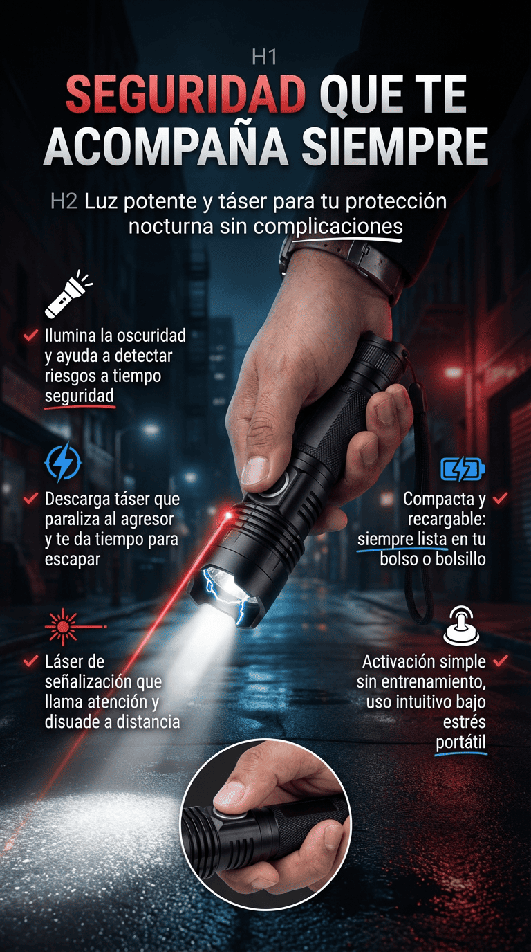 Linterna De Defensa Personal Taser Elect