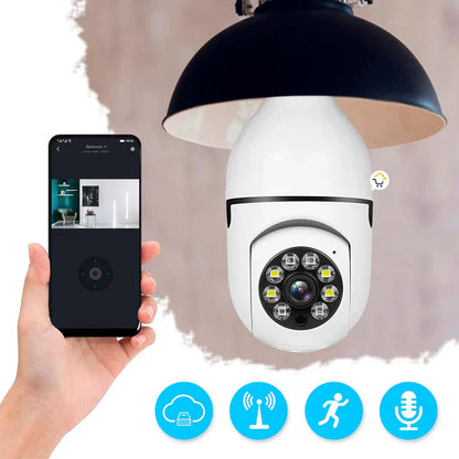 Cámara de Bombillo 360° – Seguridad Inteligente para tu Hogar