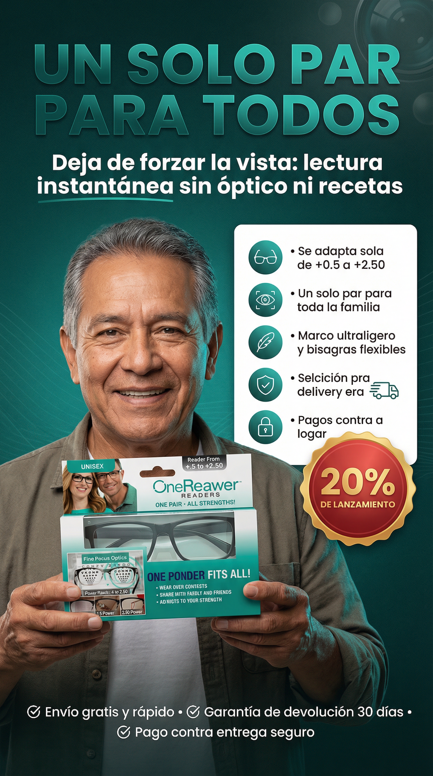 Gafas de lectura One Power - Tu lectura sin limites!