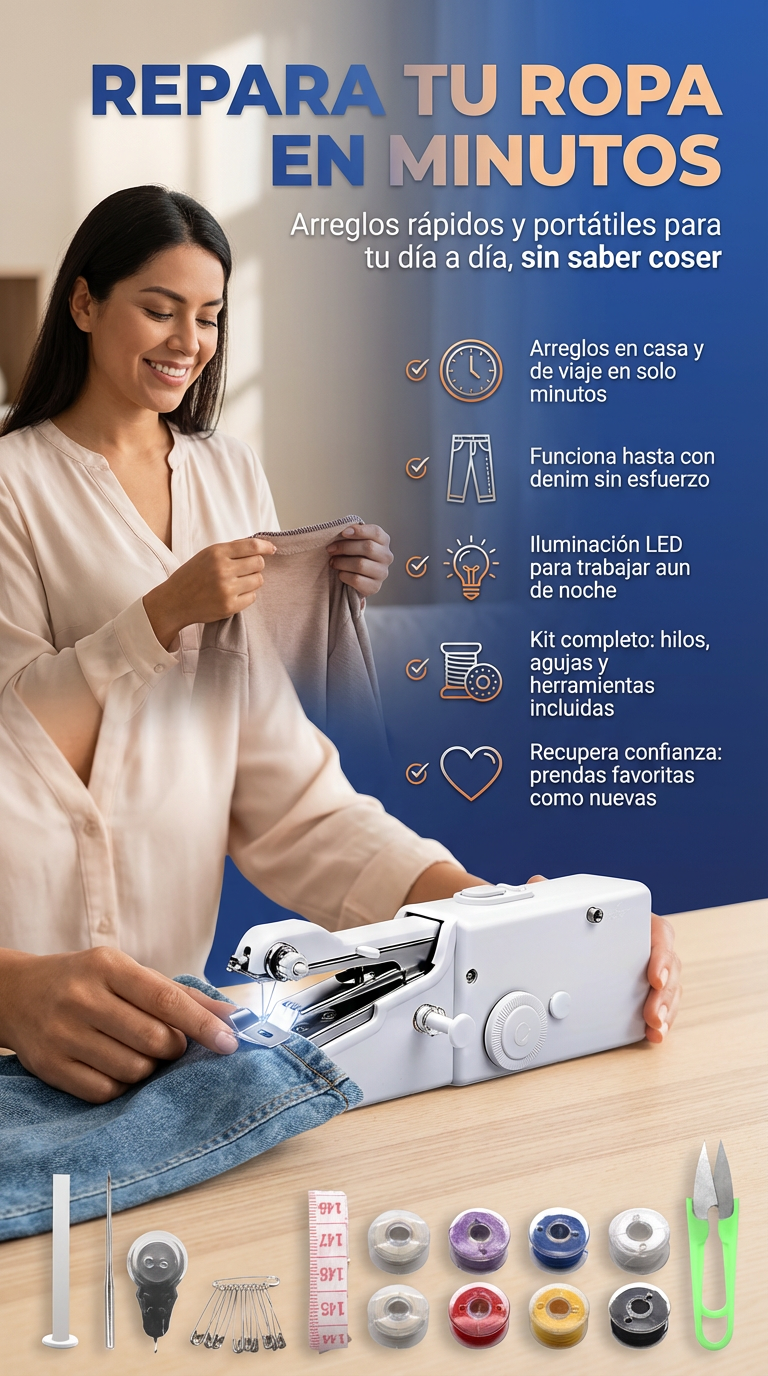 MINI MÁQUINA DE COSER - Dile adios a la ropa descocida